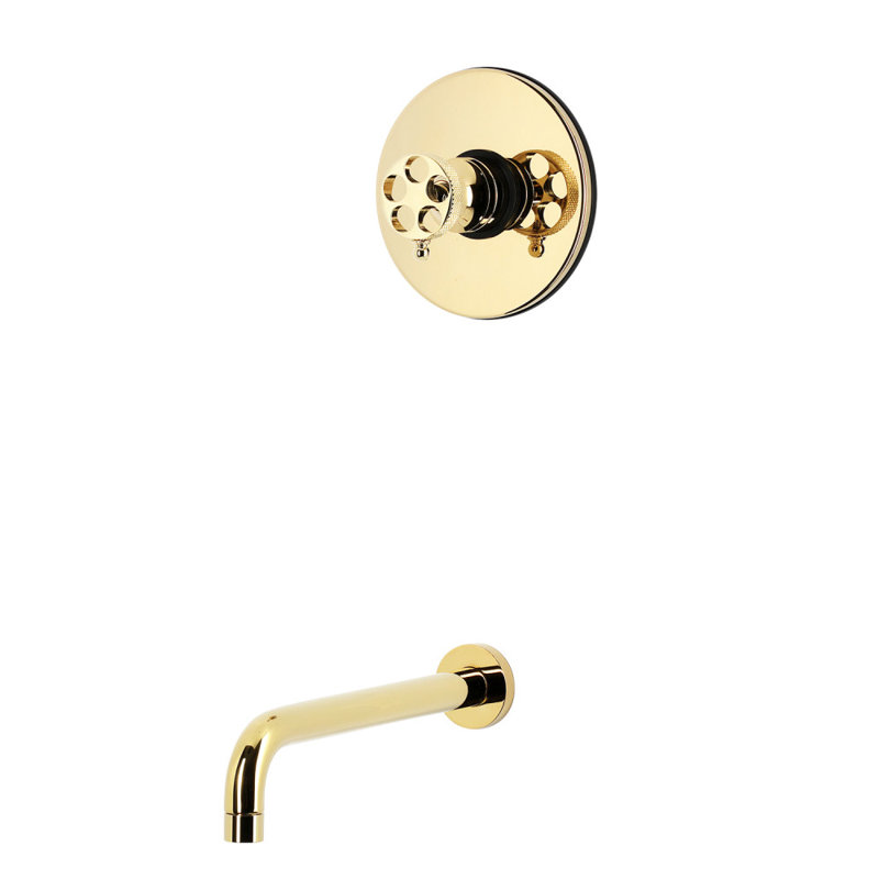Kingston Brass Webb Single-Handle Pressure Balanced Tub Faucet, Polished Brass
