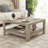 Square Coffee Table With Storage,Ash
