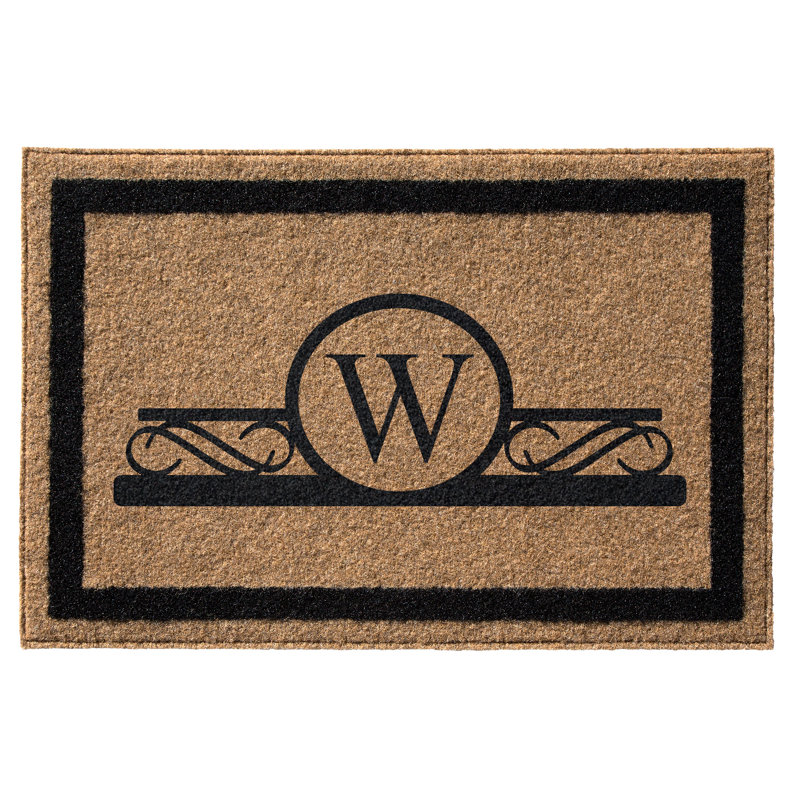 Tapis d'extérieur personnalisé antidérapant Blythdale, Brun clair, 36 po x 24 po