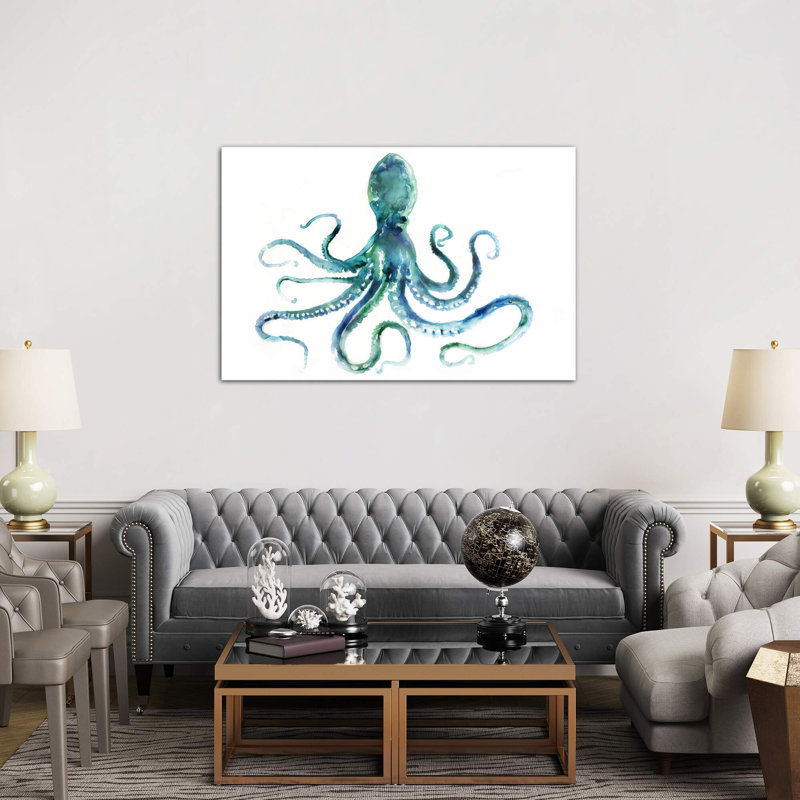 Octopus by Edward Selkirk - Print on Canvas, 66.04 cm H x 45.72 cm W x 3.175 cm D, No Frame
