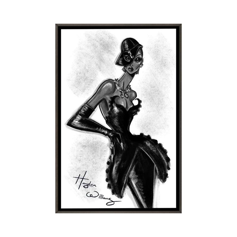 Élégant - , H 40 po x l 26 po, Impression sur toile flottante sans passe-partout, Gris
