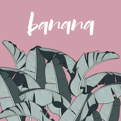 Background With Banana Leaves by Daria Voskoboeva - Wrapped Canvas Print