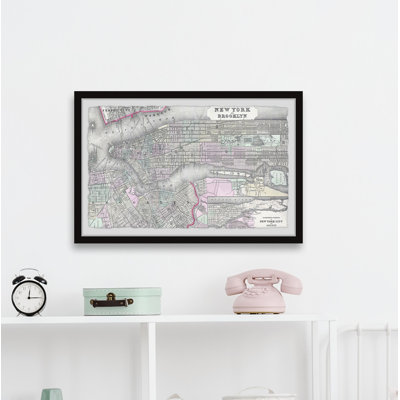 Brooklyn Map - cadre photo, impression