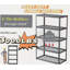Étagères de rangement robustes à 5 niveaux en métal, faciles à assembler, réglables, tablettes de rangement pour les sous-sols, les garages et la cuisine, H 72 po x l 47,2 po x P 17,7 po