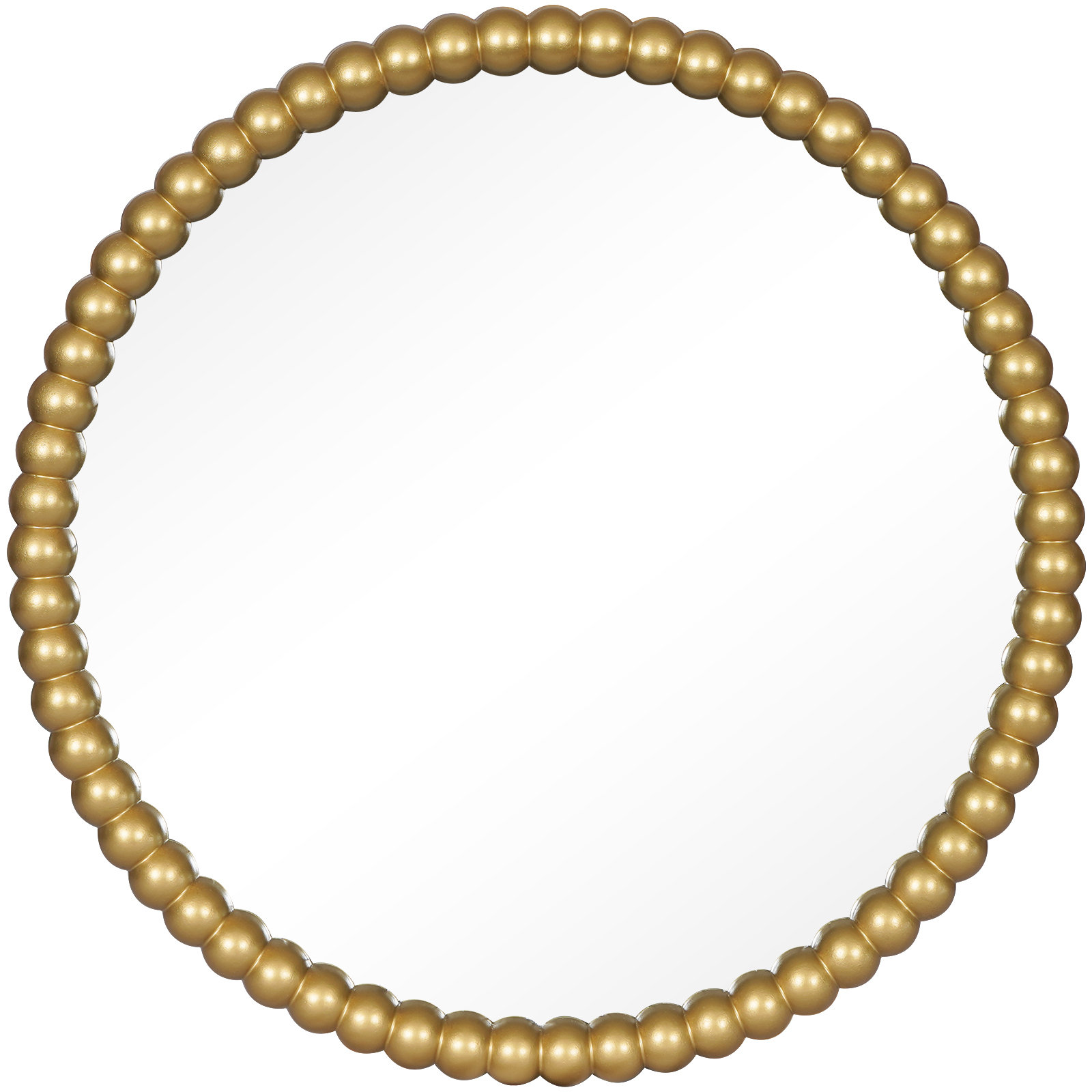 28" Pine Accent Mirror, Gold, 28" x 28"