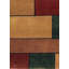 Chelsea Wool Geometric Area Rug in Green/Brown/Red-694805587