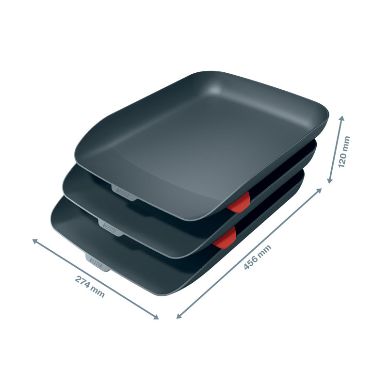 Cosy Plastic Desk Organiser, Grey