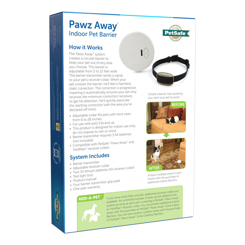 PetSafe Adjustable Indoor Pet Barrier with Receiver Collar