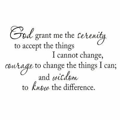 Dodsworth The Serenity Prayer, God Grant Me the Serenity to Accept the Things I Cannot Change Wall Decal -  Winston Porter, 75E332F14C9840019ADB60734B81C91E