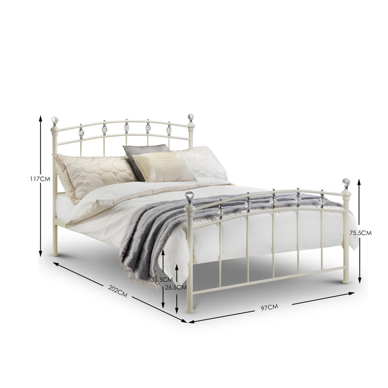 Luka Metal Bed, Single (3'), None