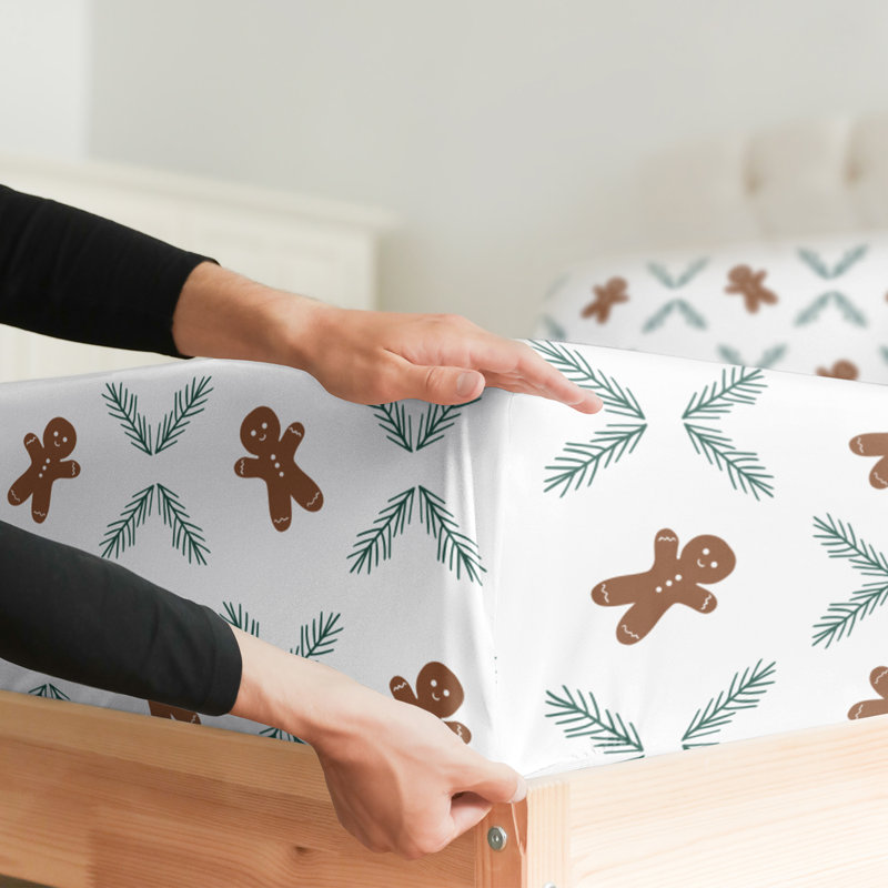 Christmas Sheet Set, Festive Holiday Bedding, Soft & Cozy, Wrinkle Free Bed Sheets, Ginger, Twin Sheet Set + 1 Pillowcase