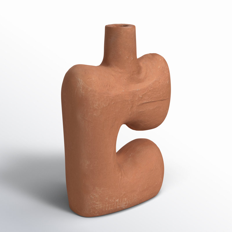 Amador Paper Mache Table Vase, Terracotta