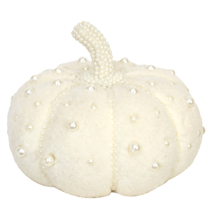 LARGE SHERPA & PEARL STACKABLE PUMPKINS