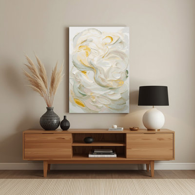 Watercolor Abstract 63 Beige Metal Wall Art