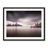Skyline New York With Clouds Print by Frank Peters