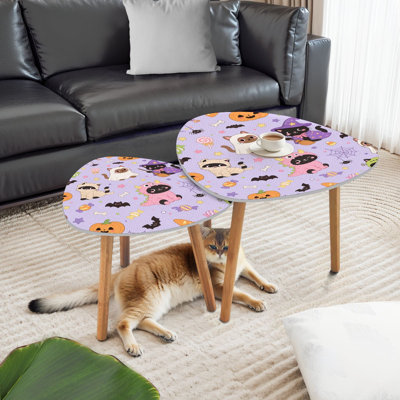 Ensemble de 2 tables basses gigognes Triangle