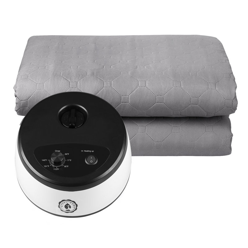 Protège-matelas chauffant de 1,5 po, Gris, Très grand
