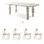 Ensemble de table de salle à manger rectangulaire en bois massif fritté pour 4 personnes-493777221-493777219