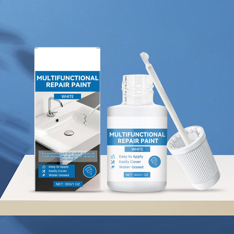 Support pour peinture en émail blanc pour salle de bain 30 ml