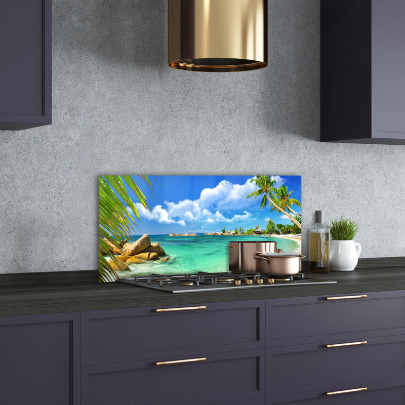 50cm W x 100cm L Glass Peel and Stick Panel