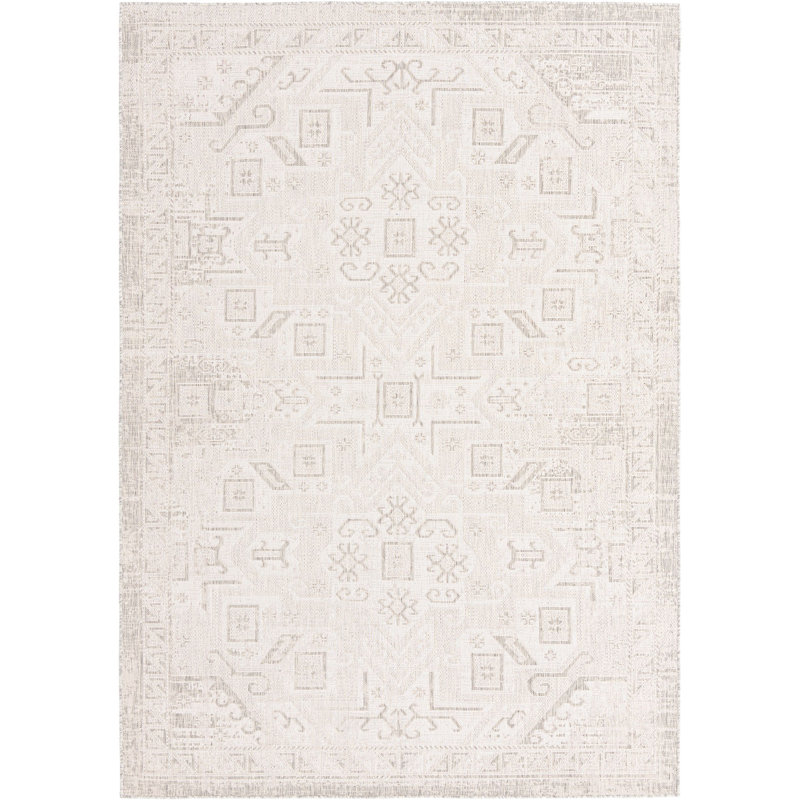Outdoor Chand Area Rug Beige Color, Rectangle 7' x 10'
