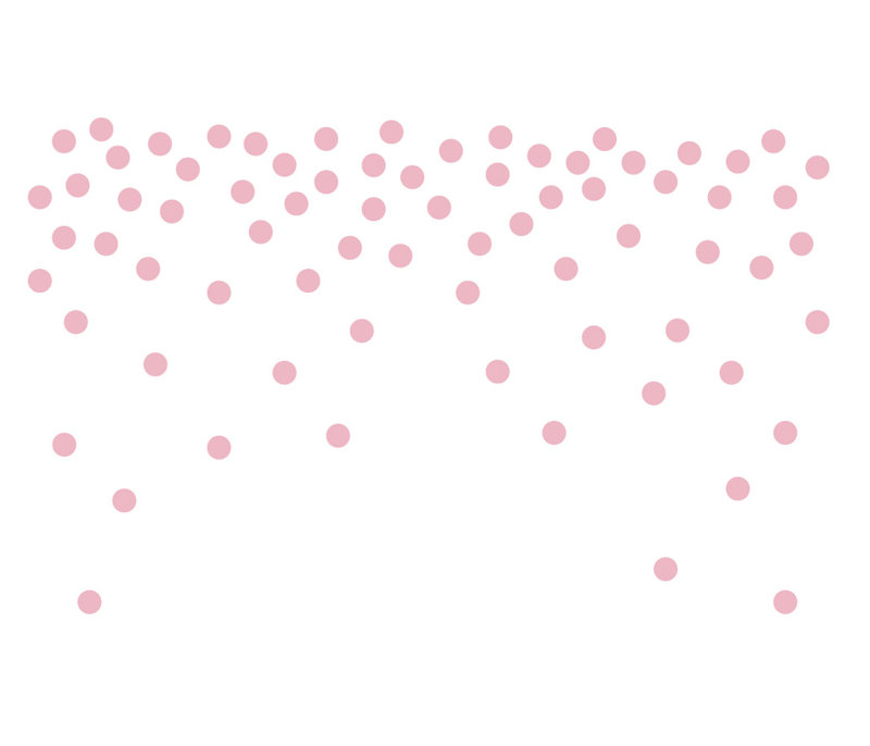 Adhésif décoratif à pois, Rose œillet, H 24 po x l 39 po x P 0,01 po
