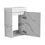 Meuble-lavabo flottant mural avec lavabo en céramique et porte à fermeture en douceur pour petite salle de bain
