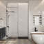Base de douche en marbre Carrara avec seuil bas et surface antidérapante-130544045-130890167