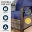 Chaise de patio en osier avec coussins-1057018197