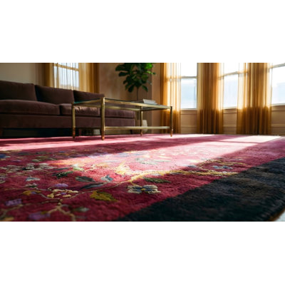Tapis art déco chinois uni