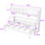 Lit escamotable simple en bois avec tablettes de rangement ouvertes-816941020