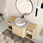 Ensemble de meuble-lavabo simple 48 po avec plateau en pierre reconstituée Eaton-2044320610-2044320613