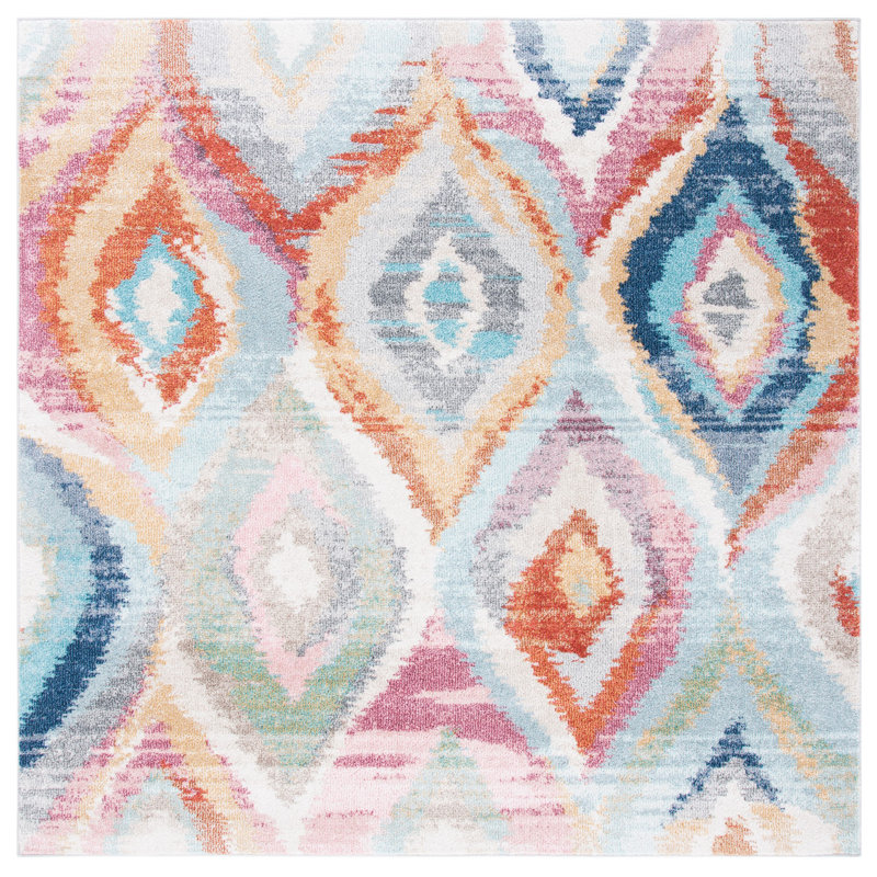 Jugtown Phoenix Performance Ikat Rug, Square 6'7"