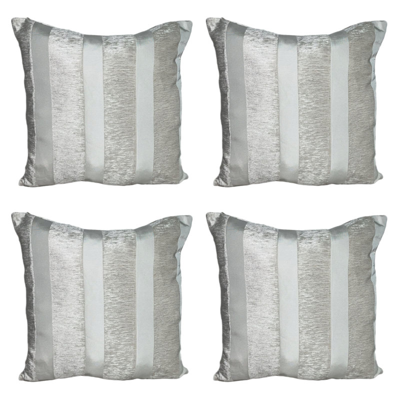Striped Square Throw Pillow Cover