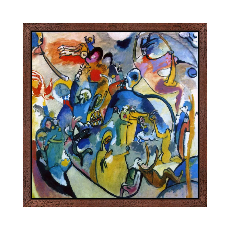 All Saints Day II by Wassily Kandinsky - Floater Frame Painting on Canvas, Brown, 45.72 cm H x 45.72 cm W