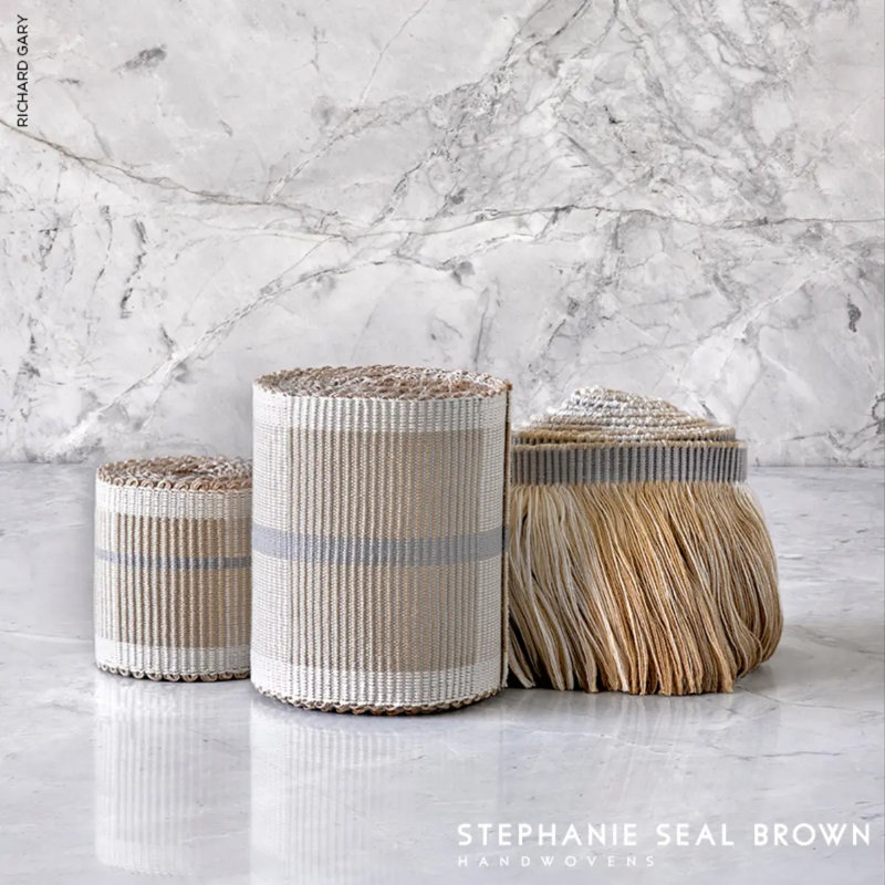 Schumacher x Stephanie Seal Brown Calcada Fringe, Brown/ Neutral