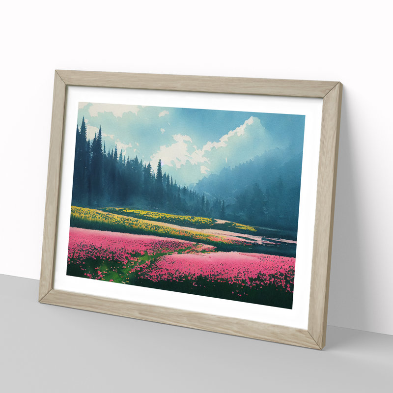 Spring Forest Meadow Vol.1 - Framed Print, 34cm H x 46cm W x 2cm D, Oak Framed