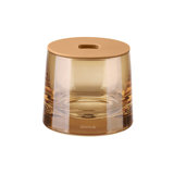 AVA Glass Storage Container - Black Glass with Black Lid