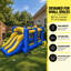 Jeu gonflable récréatif de glissade et de smash Island Hopper Racing Slide and Slam