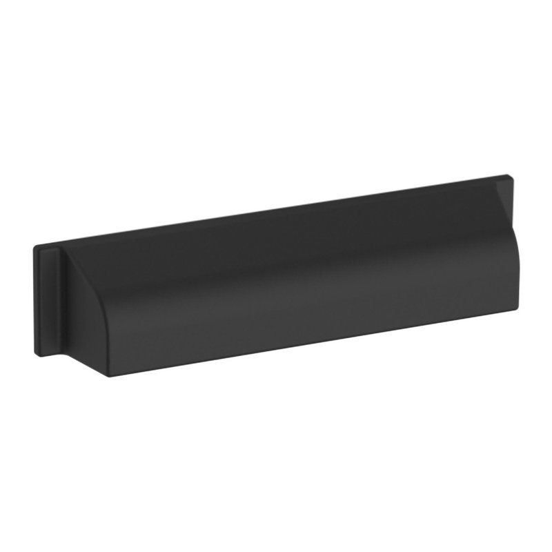 4422 Transitional Cup Pull, 6" CTC, Satin Black