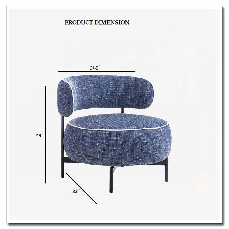 Pieds de chaise pivotante en métal, Bleu très foncé