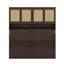 Lit escamotable horizontal simple avec combo bureau, tablette de rangement et armoires, lumières DEL-126048807