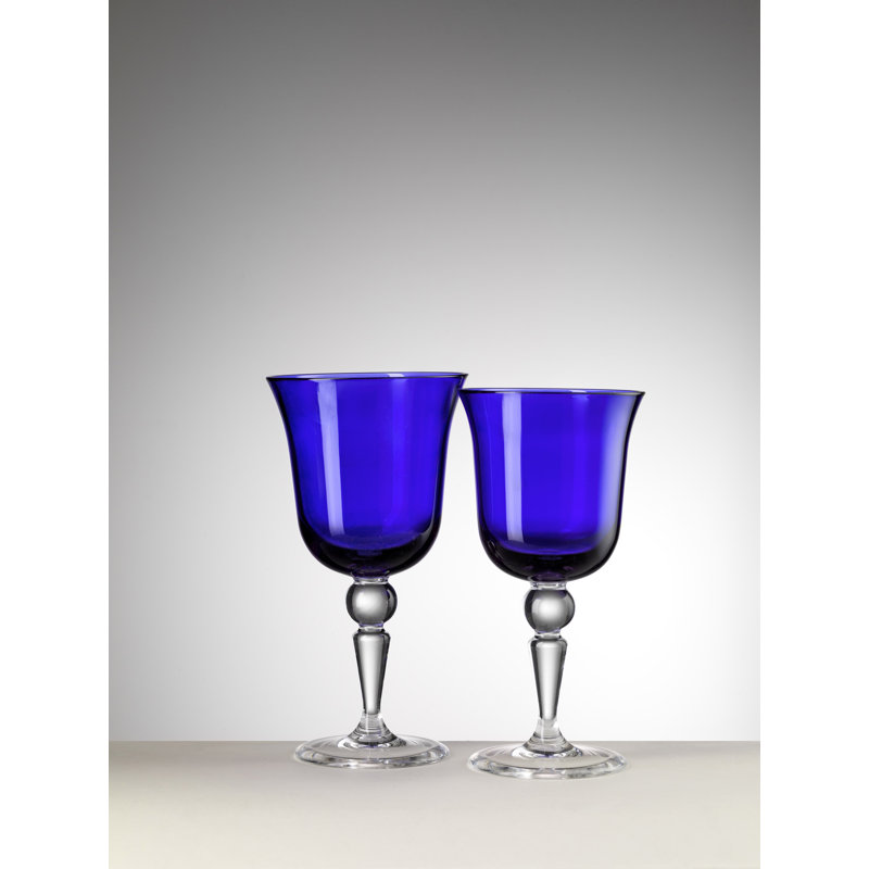 Verre à pied en acrylique St Moritz, Bleu royal, Verre à vin