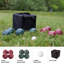 Ensemble de boules de pétanque - Jeux classiques de pelouse familiale, jeux d'extérieur pour la cour, la plage ou les mariages - Comprend des boules de pétanque rouges et vertes, un Pallino et un étui de transport par Trademark Games