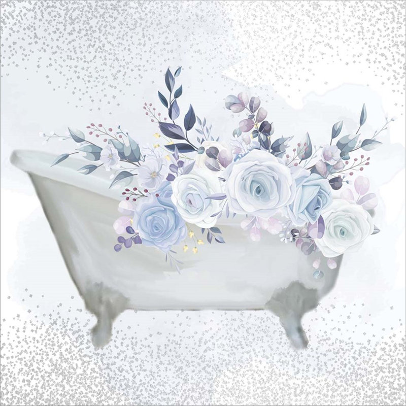 «Wash Soak Relax 2 Fall» par Kimberly Allen, impression sur toile non encadrée, Bleu