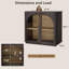 Buffet 31,42 po, armoire buffet avec porte en verre arquée et tablettes réglables-133330611-131232377