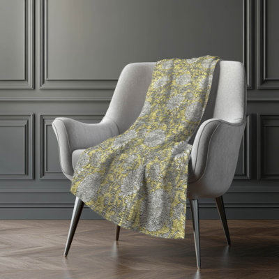 Addison Machine Washable Sherpa ASB677 Floral Throw Blanket