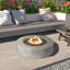 Rashid 12" H Fiber Reinforced Concrete Outdoor Fire Pit Table-1814874164-1823875045