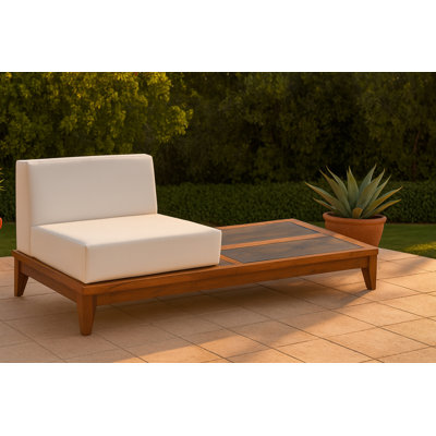 Chaise de patio avec coussins Cohbert