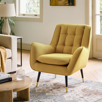 Brianne 30.31'' W Tufted Upholstered Accent Armchair